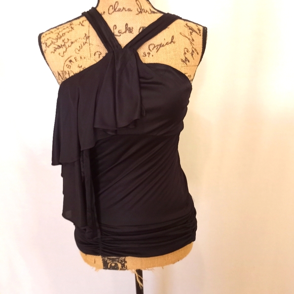 Black Halo Tops - BLACK HALO DRAPED SLEEVELESS SMALL